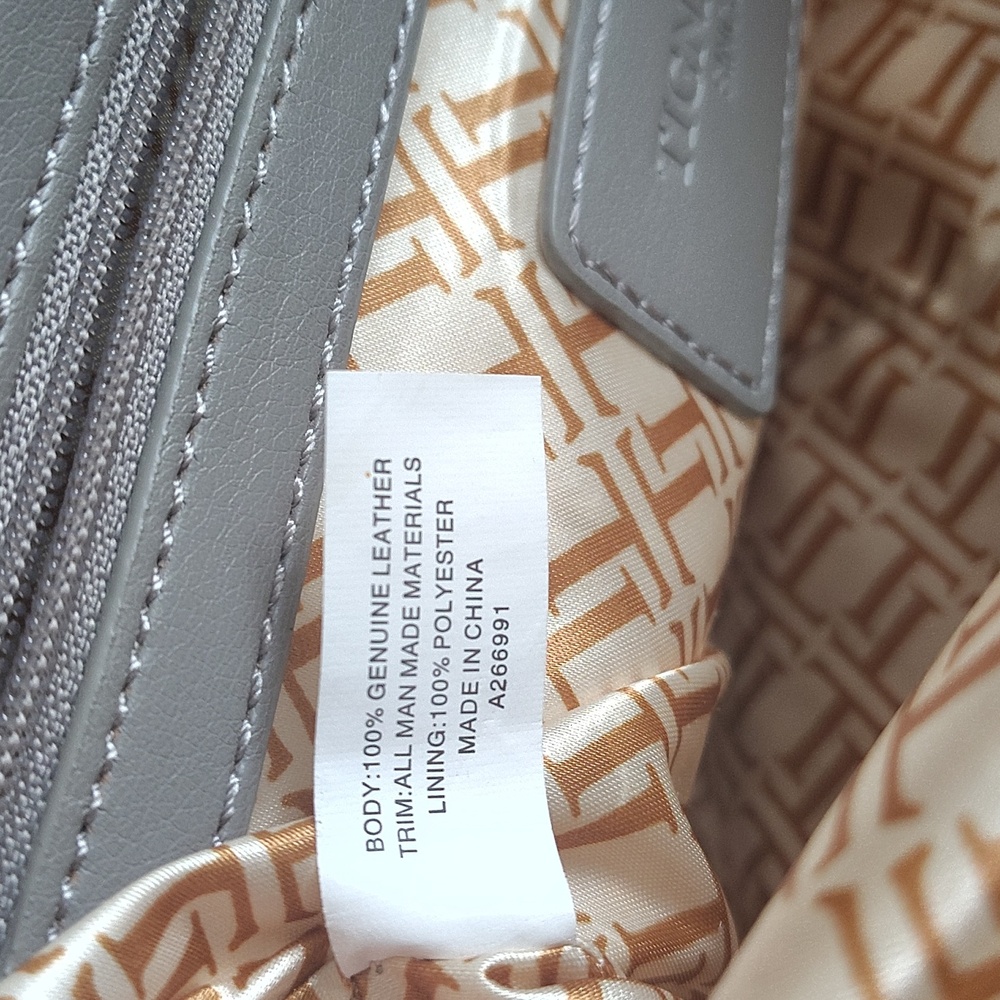 Tignanello Pretty Pockets Grey Leather Shoulder Bag - Picture 8 of 10